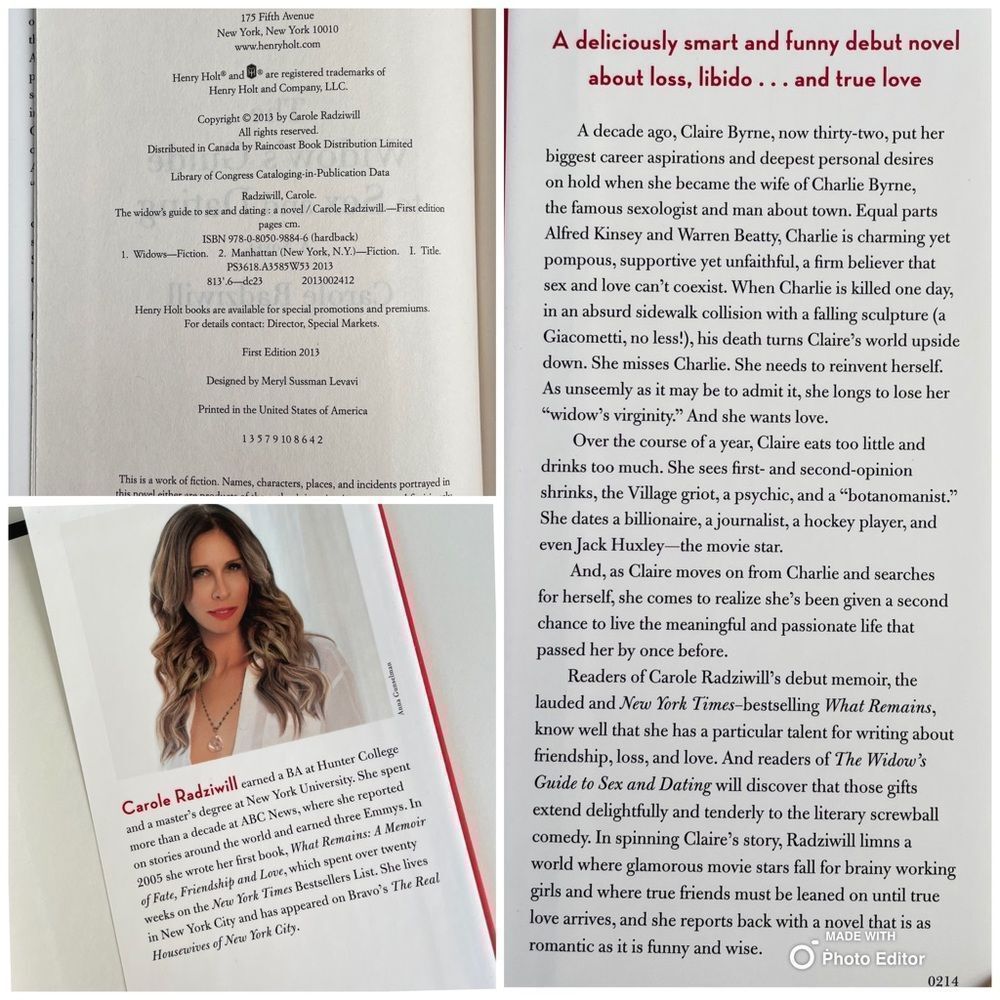 BOOK, The Widow’s Guide to Sex & Dating, a novel, 302 pages, Fiction, NOS - Picture 2 of 16
